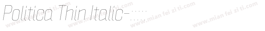 Politica Thin Italic字体转换